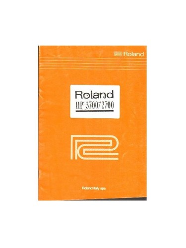 Roland 3700 2700 manuale di - hp-3700/2700,