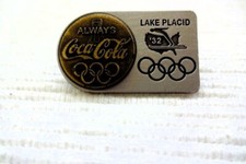 1 Spilla Coca Cola Olimpiadi Lake Placid 1932 da cornice difettosa