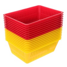  16 Pcs Cesta Plastica Cesto Di Stoccaggio Compatto Cestini Portaoggetti