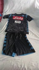 completo maglia e pantaloncino napoli nuovo con difetti taglia m nera kappa