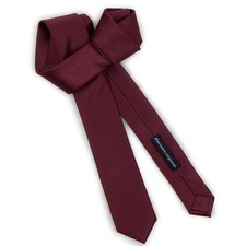 Cravatta slim bordeaux sottile