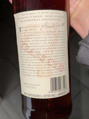 Wisky macallan 7anni annata - macallan,