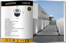 Faretto segnapassi calpestabile led luce calda 3 w lampada da terra giardino