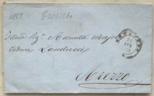 LETTERA 1859 PREFILATELICA