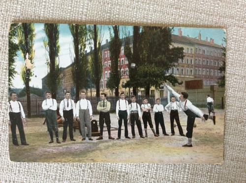 Cartolina antica gioco delle - cartolina,