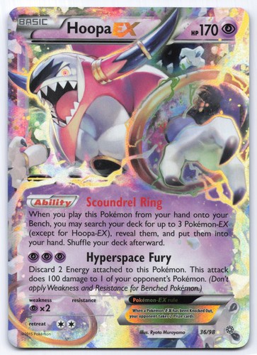 Carta pokémon holo hoopa - pokémon,