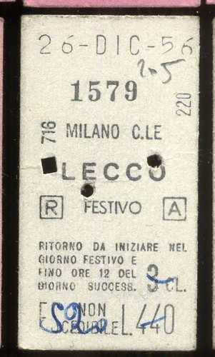 Biglietto treno ferrovia - treno,