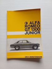 Alfa Romeo GT 1300 Junior 1968 manuale uso manutenzione libretto originale