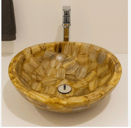 Lavabo lavello tondo - , in
