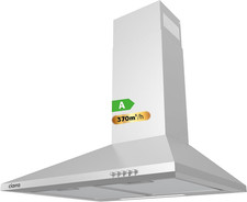 Cappa Aspirante Da Parete 60Cm – 370M³/H, Classe A, Cappa Inclinata Con Ricircol