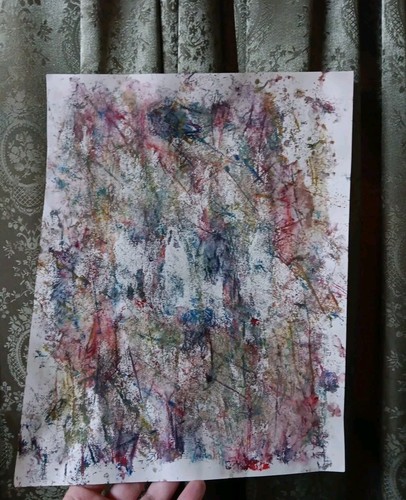 Quadro vintage carta arte - su,
