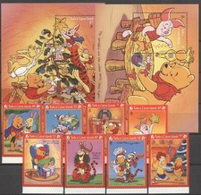 Walt Disney, Natale - Winnie the Pooh - Isola di Turks e Caicos - ** MNH