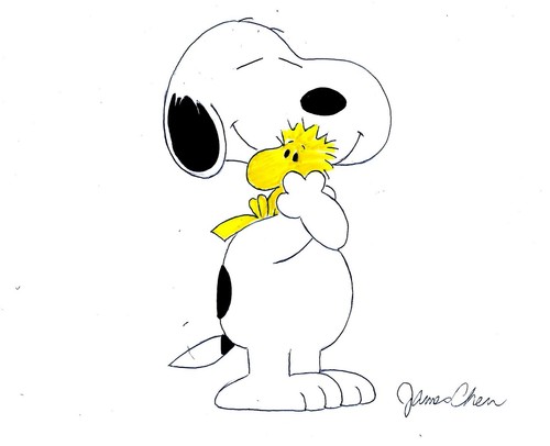 Snoopy woodstock abbraccio - , &