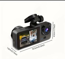 TELECAMERA PER AUTO DASHCAM FULL HD DVR CAR VIDEO CAMERA VISIONE NOTTURNA 2 CAM