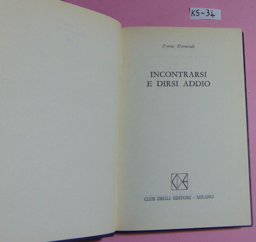 Libro kormendi incontrarsi - libro,