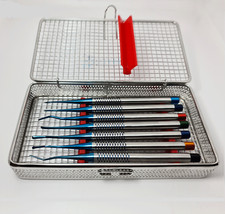 Ascensore dentale tedesco inox PDL proximatori/lussamento set da 7 con cassetta