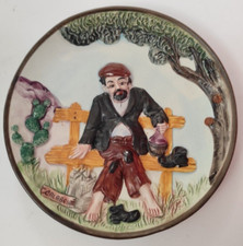 Piatto Ceramica Decorato Uomo Calabria 20 cm