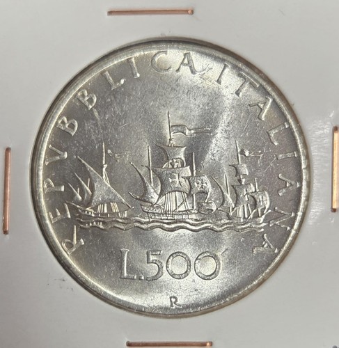 Moneta argento 500 - 500, lire