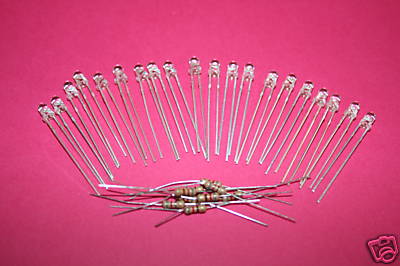 Lot led blanches 3mm - 50,