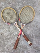 Coppia racchetta tennis Maxima Torneo de luxe in legno racket vintage wood