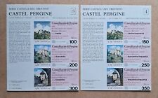 Miniassegni  Serie PERGINE / Castelli  30.10.77 in 2 fogli SF99A