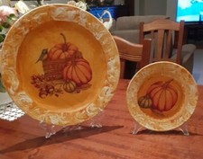 Piatti DÉCOUPAGE Centrale E Dipinti a Mano 