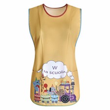 Grembiule maestra asilo poncho camice scuola materna casacca donna da lavoro