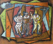 Giuseppe “Pippo” ORIANI (Torino 1909-1972) Masquerade Encausto graffito cm 50x60