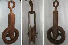 ANTICA CARRUCOLA IN FERRO FORGIATO PER POZZO FIORIERA PAIOLO 