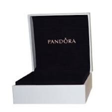 Pandora Confezione Regalo Originale Bianco Esterno Nero Interno 9cm X 9cm X 4cm