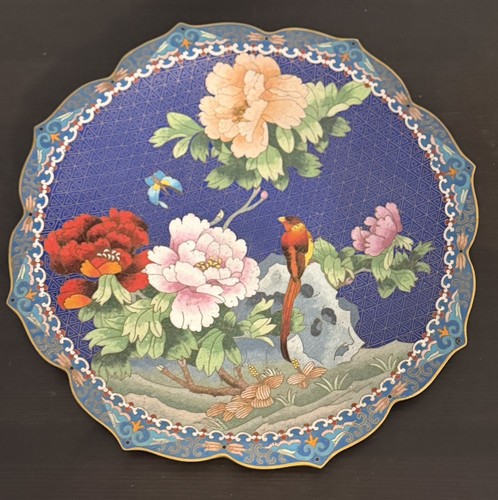 Vassoio smaltato cloisonné