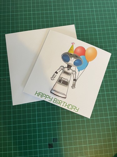 Bithday card rocky - card, robot