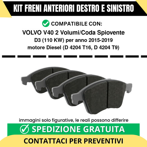 Pastiglie freno anteriori per - pastiglie,
