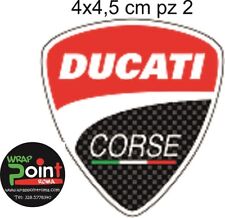 N°2 STICKER / ADESIVI DUCATI CORSE 2010 MOTO LOGO SBK MONSTER PANIGALE 