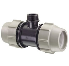 RACCORDO TEE 32x1"x32 POLIETILENE A COMPRESSIONE PER IRRIGAZIONE