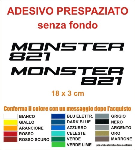 Adesivi ducati monster 821 - adesivi,