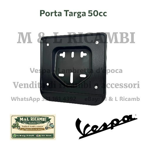 Portatarga plastica nero - in,