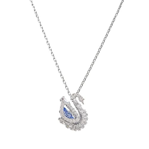 Collana swarovski swan argento - collana,