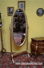 Specchiera-psiche dorata da