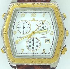 STRAVAGANTE OROLOGIO, CRONOGRAFO ALARM, LORENZ, 3S10 17714, CINTUR. PELLE, 3 ATM