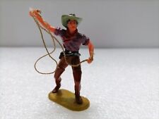 COWBOY con Lazo ,Vintage Elastolin Old Wilde West (7 cm. 70 mm.) Made in Germany