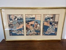 Trittico kimono Ukiyo-e stampa
