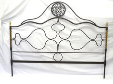 TESTIERA IN FERRO BATTUTO TESTATA VINTAGE PER LETTO MATRIMONIALE TORTILE 63 CH