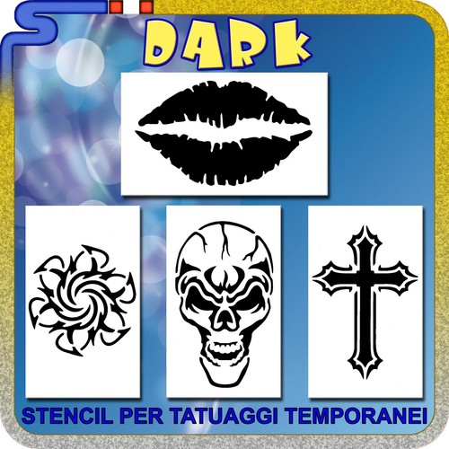 Stencil tattoo dark - 4,