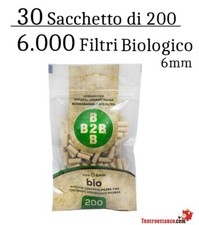 30 x Sacchetti Filtri B2B de 6 mm ORGANICI de 200 Filtri