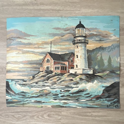 Quadro paesaggio marino faro