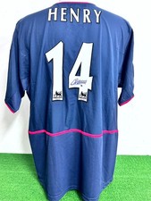 MAGLIA ARSENAL HENRY MATCH WORN ISSUE SHIRT JERSEY CAMISETA COA 2002/2003