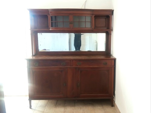 Credenza edoardiana intarsiata - credenza,