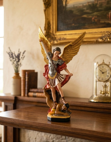 San michele statua resina - michele, in