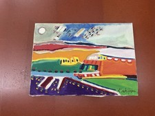 Luciano Schifano, olio su tela